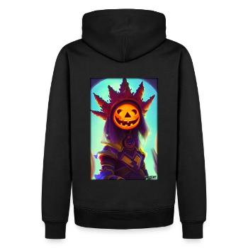 Happy Halloween Pumpkin King Monster - Men’s Premium Organic Hoodie - black - Back - Nico (187cm)