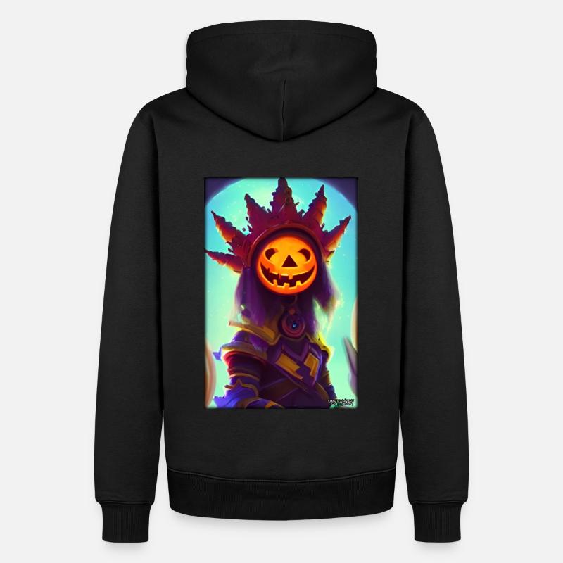 Joyeux Halloween Pumpkin King Monster - Sweat à capuche Premium bio Homme - noir
