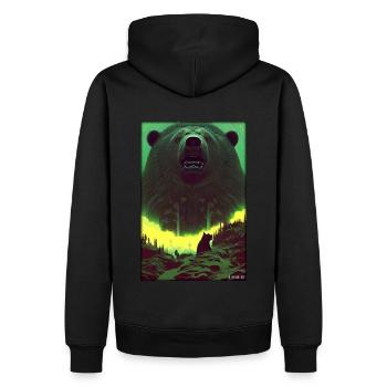 Bear Grizzly Bear Brown Bear Predator Wildlife Forest 2 - Men’s Premium Organic Hoodie - black - Back - Nico (187cm)