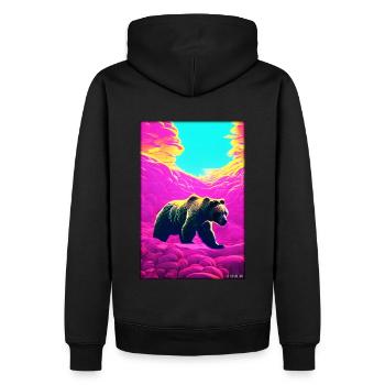 Bear Grizzly Bear Brown Bear Predator Wildlife Forest 10 - Men’s Premium Organic Hoodie - black - Back - Nico (187cm)