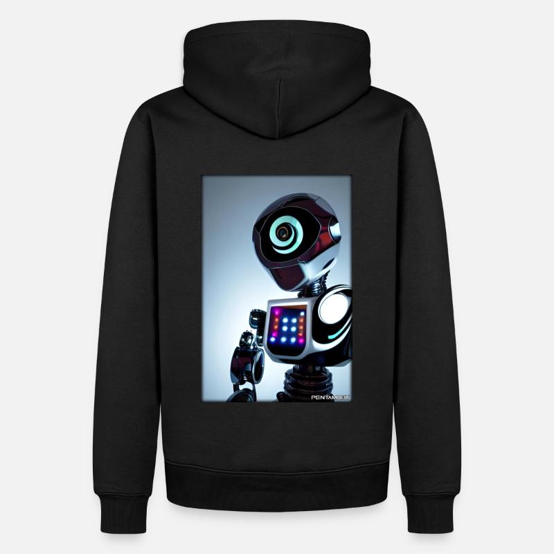 Robot Future Technology Science Android - Men’s Premium Organic Hoodie - black