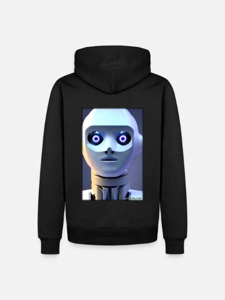 Robot Future Technology Science Android - Men’s Premium Organic Hoodie - black