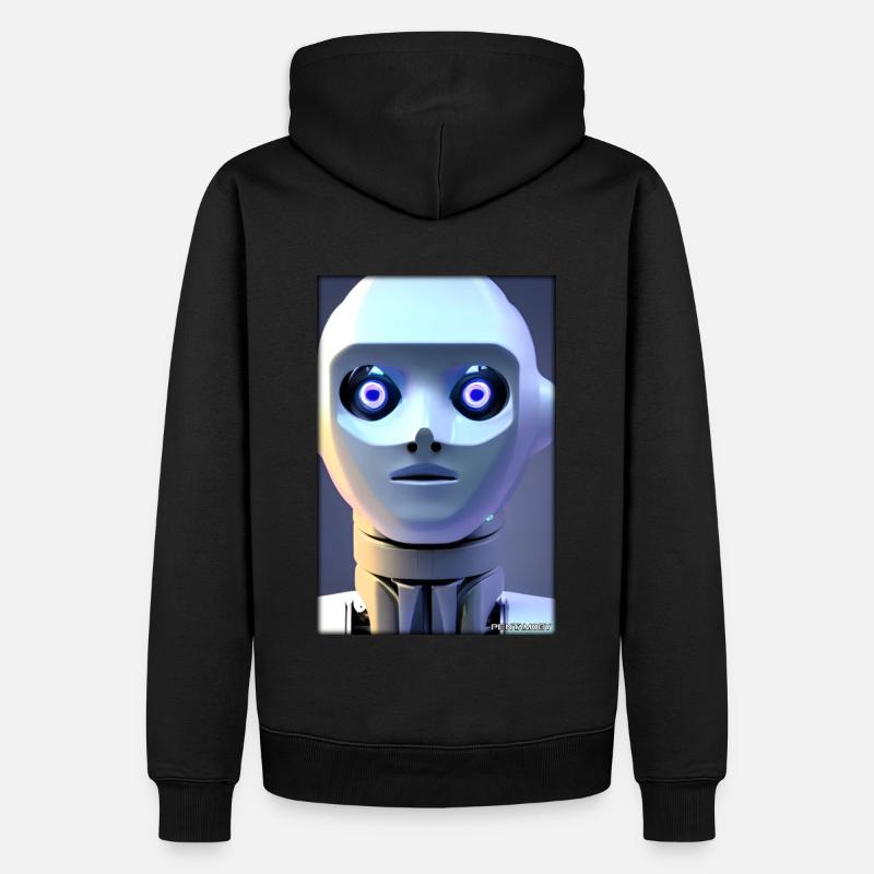 Robot Future Technology Science Android - Men’s Premium Organic Hoodie - black