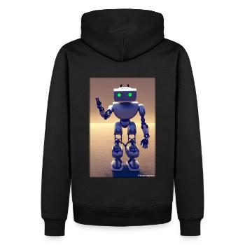 Robot Future Technology Science Android - Men’s Premium Organic Hoodie - black - Back - Nico (187cm)