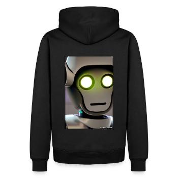 Roboter Zukunft Technik Wissenschaft Android - Männer Premium Bio Hoodie - Schwarz - Hinten - Nico (187cm)