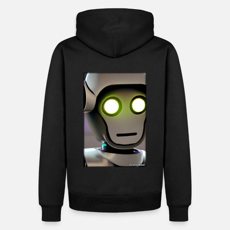 Robot Future Technology Science Android - Men’s Premium Organic Hoodie - black