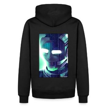 Robot Future Science Sci-Fi Machine - Men’s Premium Organic Hoodie - black - Back - Nico (187cm)
