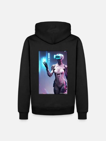 Robot Future Science Sci-Fi Machine - Men’s Premium Organic Hoodie - black