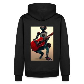 Roboter Gitarre Gitarrist Zukunft Musik Musiker - Männer Premium Bio Hoodie - Schwarz - Hinten - Nico (187cm)