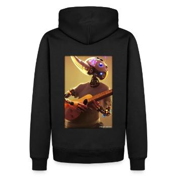 Robot Guitare Guitariste Future Musicien - Sweat à capuche Premium bio Homme - noir - Dos - Nico (187cm)