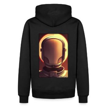Robot Future Technology Science Android - Men’s Premium Organic Hoodie - black - Back - Nico (187cm)