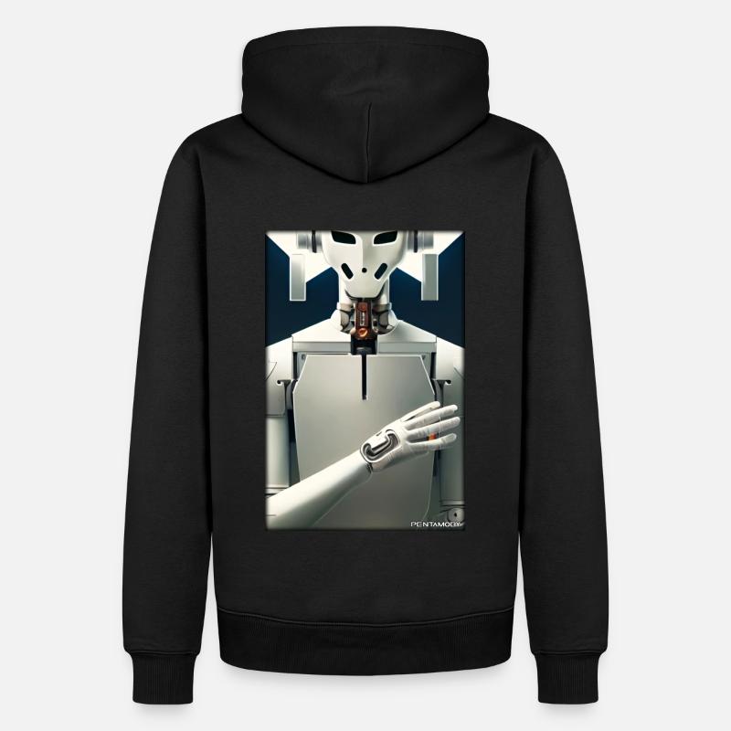 Robot Future Technology Science Android - Men’s Premium Organic Hoodie - black