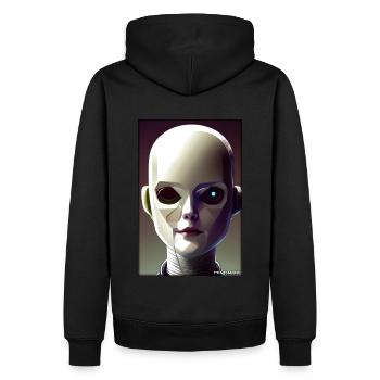 Robot Future Technology Science Android - Men’s Premium Organic Hoodie - black - Back - Nico (187cm)