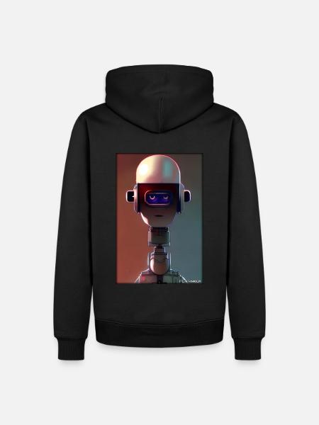 Robot Future Technology Science Android - Men’s Premium Organic Hoodie - black