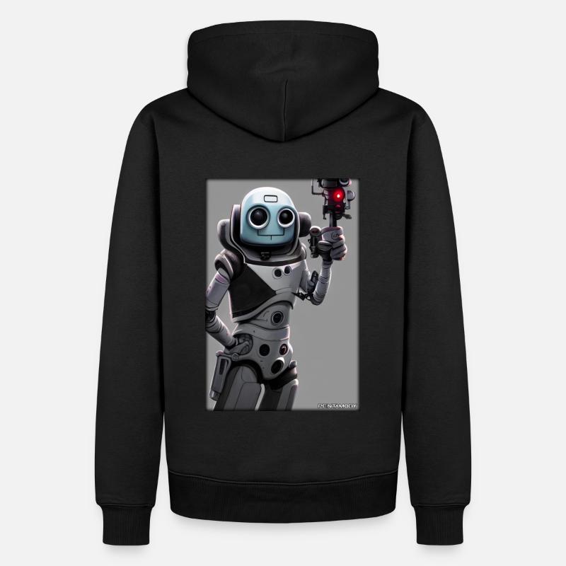 Robot Future Technology Science Android - Men’s Premium Organic Hoodie - black