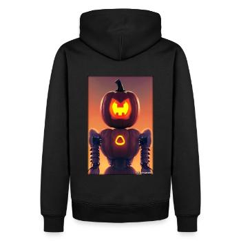 Robots Halloween Future Technology Science - Men’s Premium Organic Hoodie - black - Back - Nico (187cm)