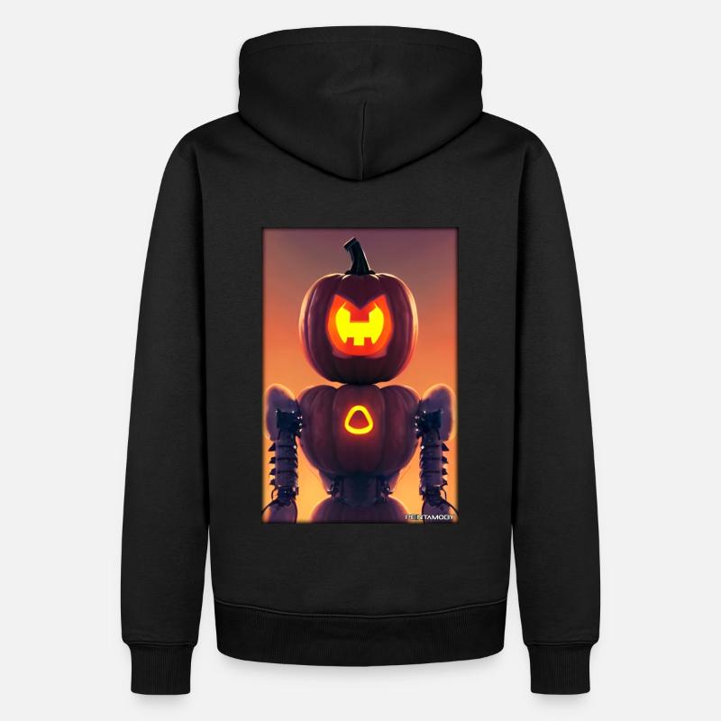 Robots Halloween Future Technology Science - Sweat à capuche Premium bio Homme - noir