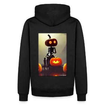 Robots Halloween Future Technology Science - Men’s Premium Organic Hoodie - black - Back - Nico (187cm)