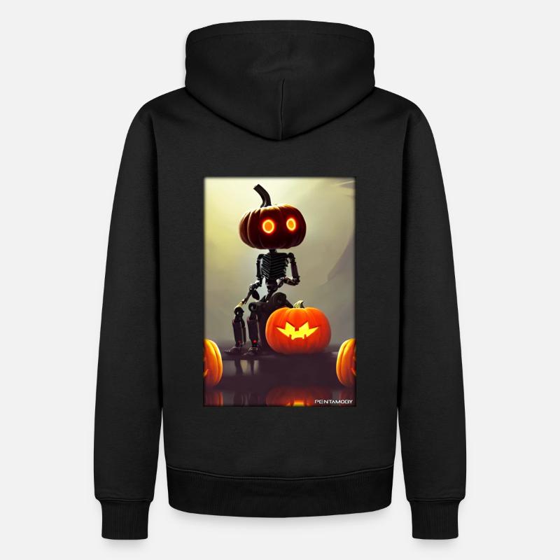 Robots Halloween Future Technology Science - Sweat à capuche Premium bio Homme - noir