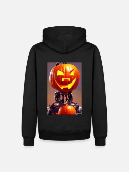 Robots Halloween Future Technology Science - Sweat à capuche Premium bio Homme - noir