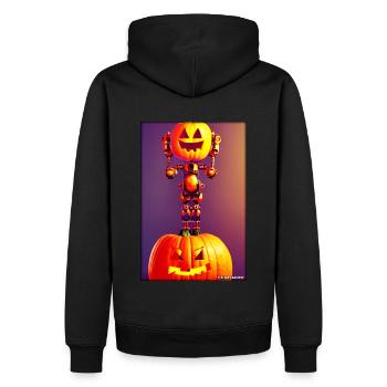 Robots Halloween Future Technology Science - Men’s Premium Organic Hoodie - black - Back - Nico (187cm)