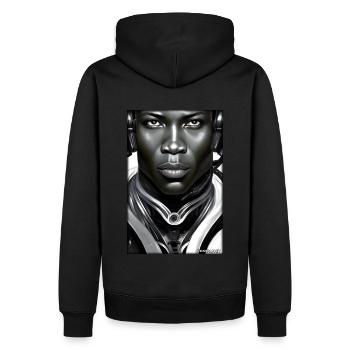 Cyborg Man Future Sci-Fi Machine Technology - Sweat à capuche Premium bio Homme - noir - Dos - Nico (187cm)