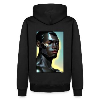 Cyborg Man Future Sci-Fi Machine Technology - Sweat à capuche Premium bio Homme - noir - Dos - Nico (187cm)