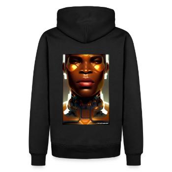 Cyborg Man Future Sci-Fi Machine Technology - Sweat à capuche Premium bio Homme - noir - Dos - Nico (187cm)