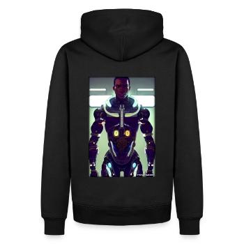 Cyborg Man Future Sci-Fi Machine Technology - Sweat à capuche Premium bio Homme - noir - Dos - Nico (187cm)