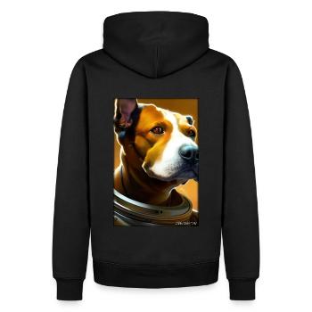 Dog Pet Astronaut Future Sci-Fi Technology - Sweat à capuche Premium bio Homme - noir - Dos - Nico (187cm)