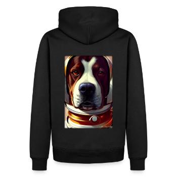 Dog Pet Astronaut Future Sci-Fi Technology - Sweat à capuche Premium bio Homme - noir - Dos - Nico (187cm)
