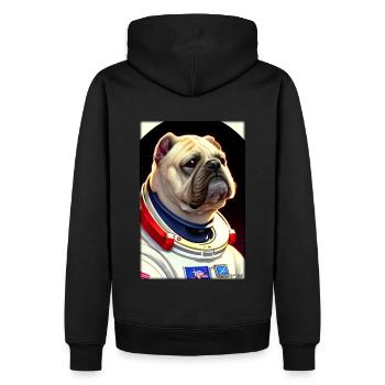 Dog Pet Astronaut Future Sci-Fi Technology - Sweat à capuche Premium bio Homme - noir - Dos - Nico (187cm)