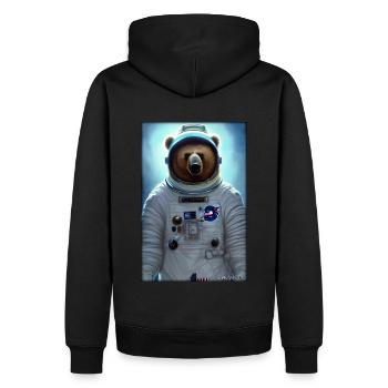 Bear Wildlife Astronaut Future Sci-Fi Technology - Sweat à capuche Premium bio Homme - noir - Dos - Nico (187cm)