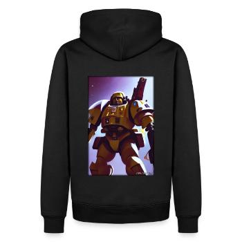 Kampfbot Robot Super Soldier Machine Warrior - Men’s Premium Organic Hoodie - black - Back - Nico (187cm)