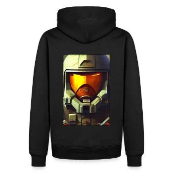 Kampfbot Robot Super Soldier Machine Warrior - Men’s Premium Organic Hoodie - black - Back - Nico (187cm)