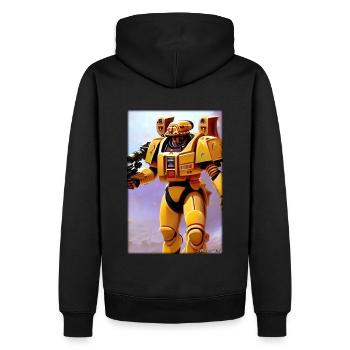 Kampfbot Robot Super Soldier Machine Warrior - Men’s Premium Organic Hoodie - black - Back - Nico (187cm)