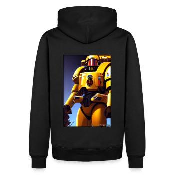 Kampfbot Robot Super Soldier Machine Warrior - Men’s Premium Organic Hoodie - black - Back - Nico (187cm)