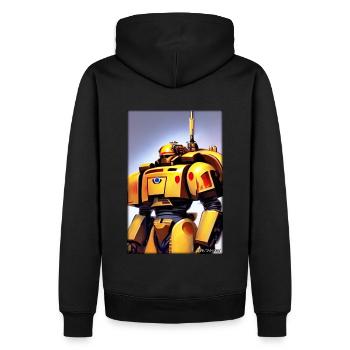 Kampfbot Robot Super Soldier Machine Warrior - Men’s Premium Organic Hoodie - black - Back - Nico (187cm)