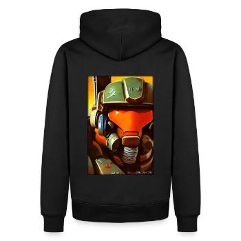 Kampfbot Robot Super Soldier Machine Warrior - Men’s Premium Organic Hoodie - black - Back - Nico (187cm)