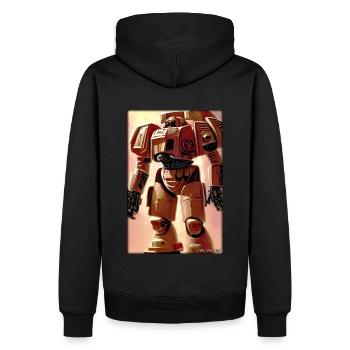 Kampfbot Robot Super Soldier Machine Warrior - Men’s Premium Organic Hoodie - black - Back - Nico (187cm)