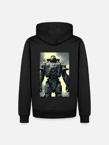 Kampfbot Roboter Supersoldat Maschine Krieger - Männer Premium Bio Hoodie - Schwarz