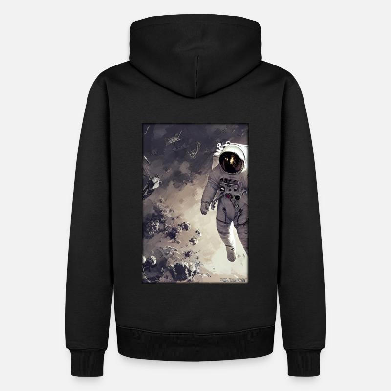 Astronaut Zukunft Sci-Fi Technik - Männer Premium Bio Hoodie - Schwarz