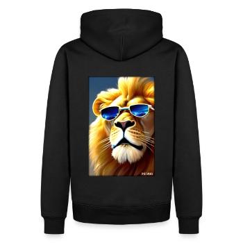 Lunettes de soleil Lion Big Cat Animal sauvage Tête de lion - Sweat à capuche Premium bio Homme - noir - Dos - Nico (187cm)