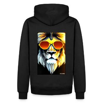 Lunettes de soleil Lion Big Cat Animal sauvage Tête de lion - Sweat à capuche Premium bio Homme - noir - Dos - Nico (187cm)