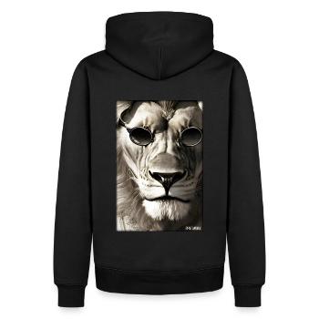 Lunettes de soleil Lion Big Cat Animal sauvage Tête de lion - Sweat à capuche Premium bio Homme - noir - Dos - Nico (187cm)
