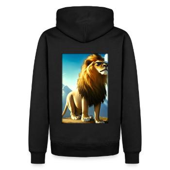 Lunettes de soleil Lion Big Cat Animal sauvage Tête de lion - Sweat à capuche Premium bio Homme - noir - Dos - Nico (187cm)