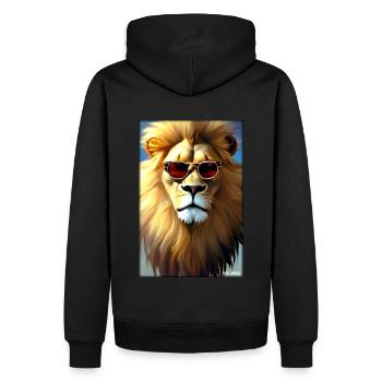 Lunettes de soleil Lion Big Cat Animal sauvage Tête de lion - Sweat à capuche Premium bio Homme - noir - Dos - Nico (187cm)