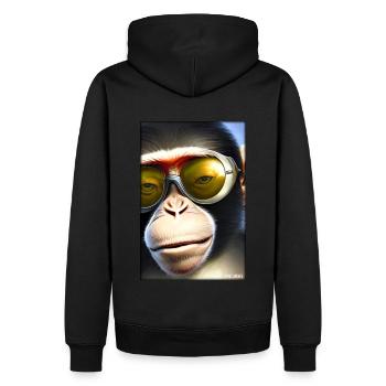 Lunettes de soleil de singe Wildlife Monkey Head Wildlife Zoo - Sweat à capuche Premium bio Homme - noir - Dos - Nico (187cm)
