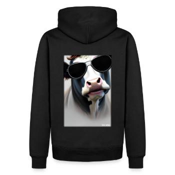 Vache Lunettes de soleil Wildlife Farm Vache laitière - Sweat à capuche Premium bio Homme - noir - Dos - Nico (187cm)