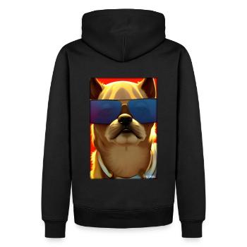 Chien Chiens Lunettes de soleil Animaux sauvages Animaux animaux - Sweat à capuche Premium bio Homme - noir - Dos - Nico (187cm)